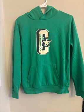 Converse Boy’s Bright Green Graphic Crewneck Hoodie